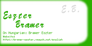 eszter bramer business card